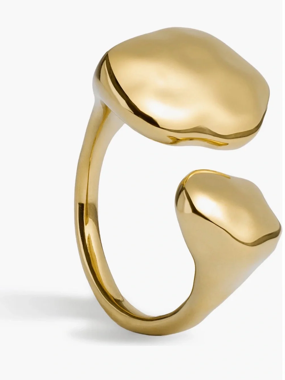 Monica Vinader 18k Gold Vermeil Open Band Statement Ring - Picture 1 of 7